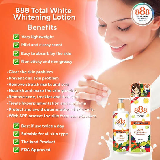 888 Total Whitening Lotion