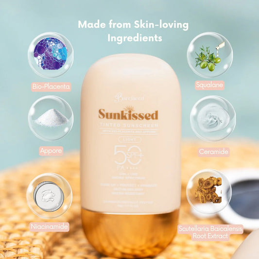 BAREFACED Sunkissed Tinted Sunscreen (Light) Dewy Demure Australia