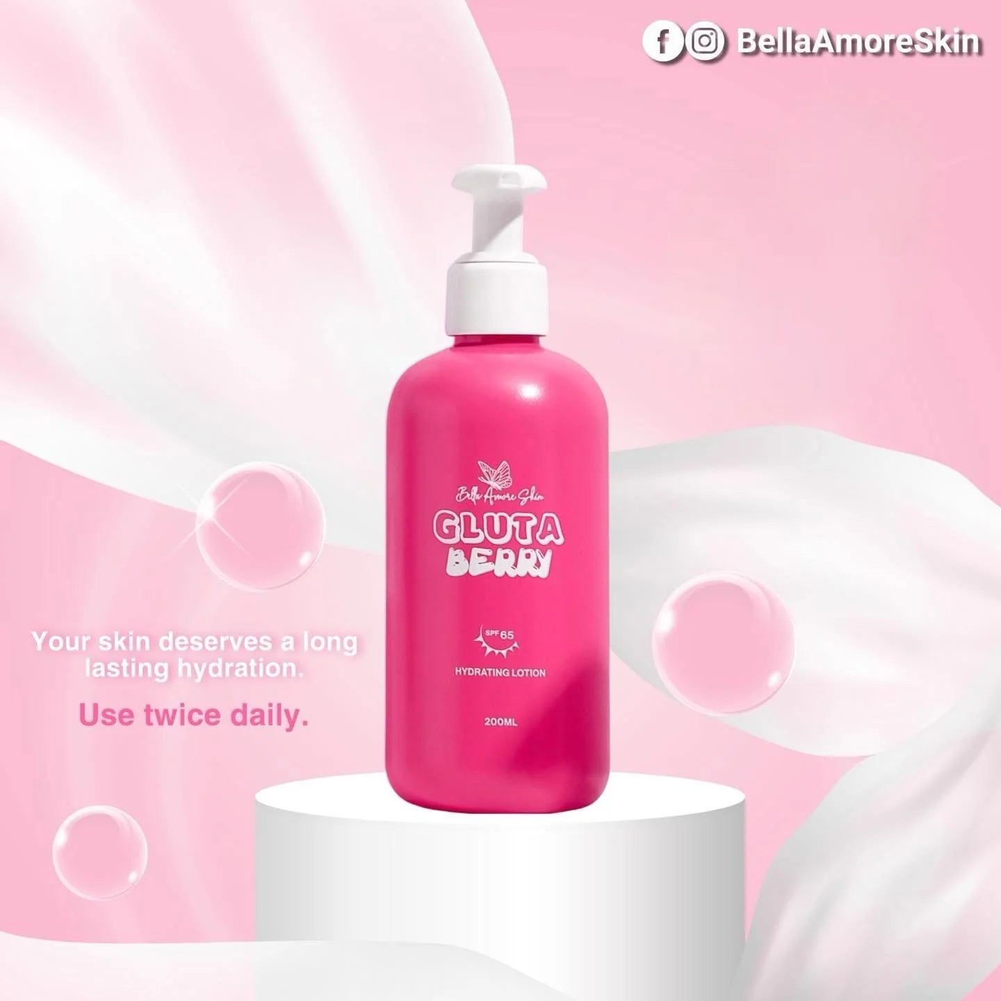 BELLA AMORE SKIN Gluta Berry Lotion Dewy Demure Australia