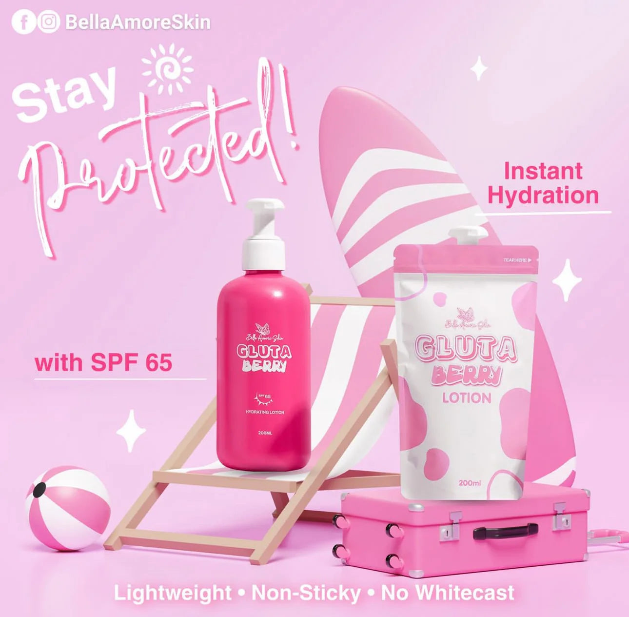 BELLA AMORE SKIN Gluta Berry Lotion Dewy Demure Australia