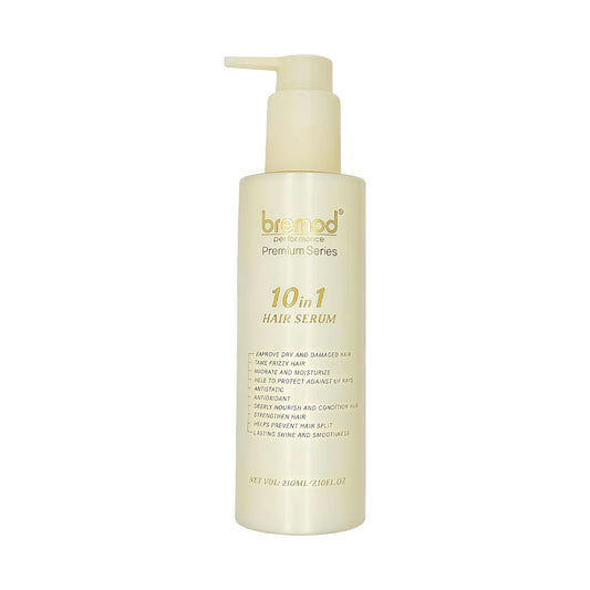 Bremor 10-in-1 hair serum bottle on a white background