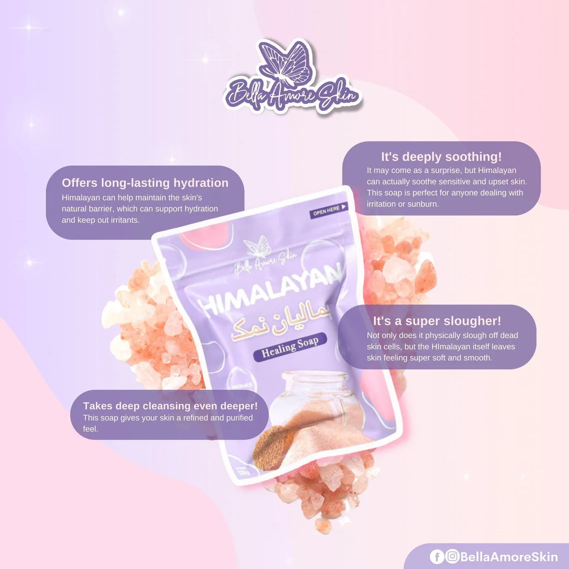 Bella Amore Skin Himalayan Brightening Soap Dewy Demure Australia