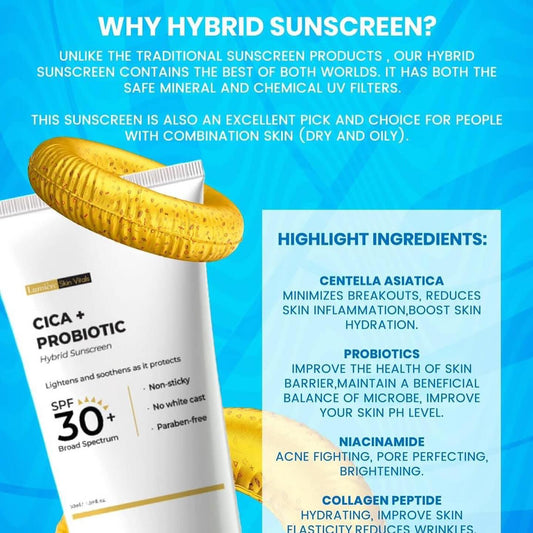 Cica + Probiotic Hybrid Sunscreen