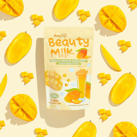 DEAR FACE Beauty Milk Premium Japanese Sweet Mango Antioxidant Drink Dewy Demure Australia