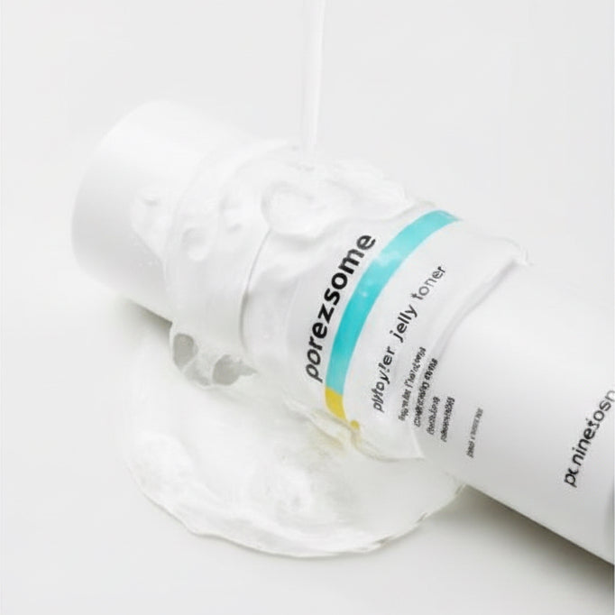 Bottle of Dove body wash on a white background
