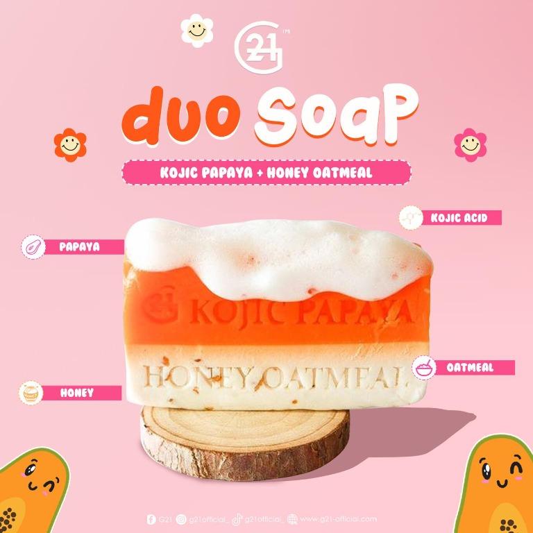 G21 Kojic Papaya Honey Oatmeal Duo Soap DewyDemure Australia