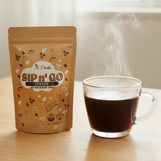 Sip n' Go coffee package on a white background