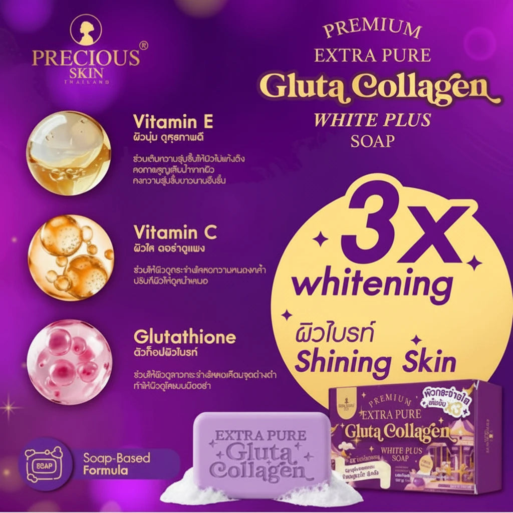 Precious Skin Thailand Premium Extra Pure Gluta Collagen White Plus Soap Dewy Demure Australia