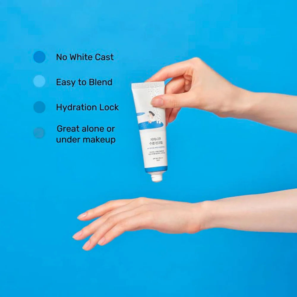 ROUND LAB Birch Juice Moisturizing Sun Cream Dewy Demure Australia benefit