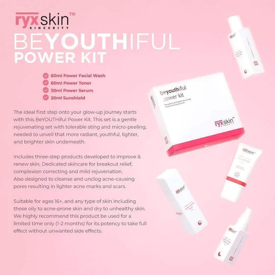 ryx skin Beyouthiful Power Kit on a pink background