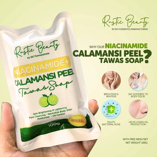 Rustic Beauty Niacinamide Calamansi Peel Tawas Soap Dewy Demure Australia