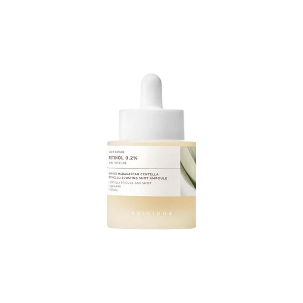 Skincare product with dropper bottle on a white background