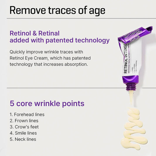 Retinol Intense Advanced Triple Action Eye Cream - Jjoseon Beauty