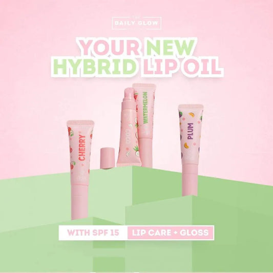 The Daily Glow Peptide + Hyaluronic Lip Oil SPF15 Lip Treatment