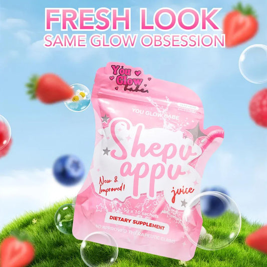 Pink supplement package with strawberry and blueberry graphics on a grassy background