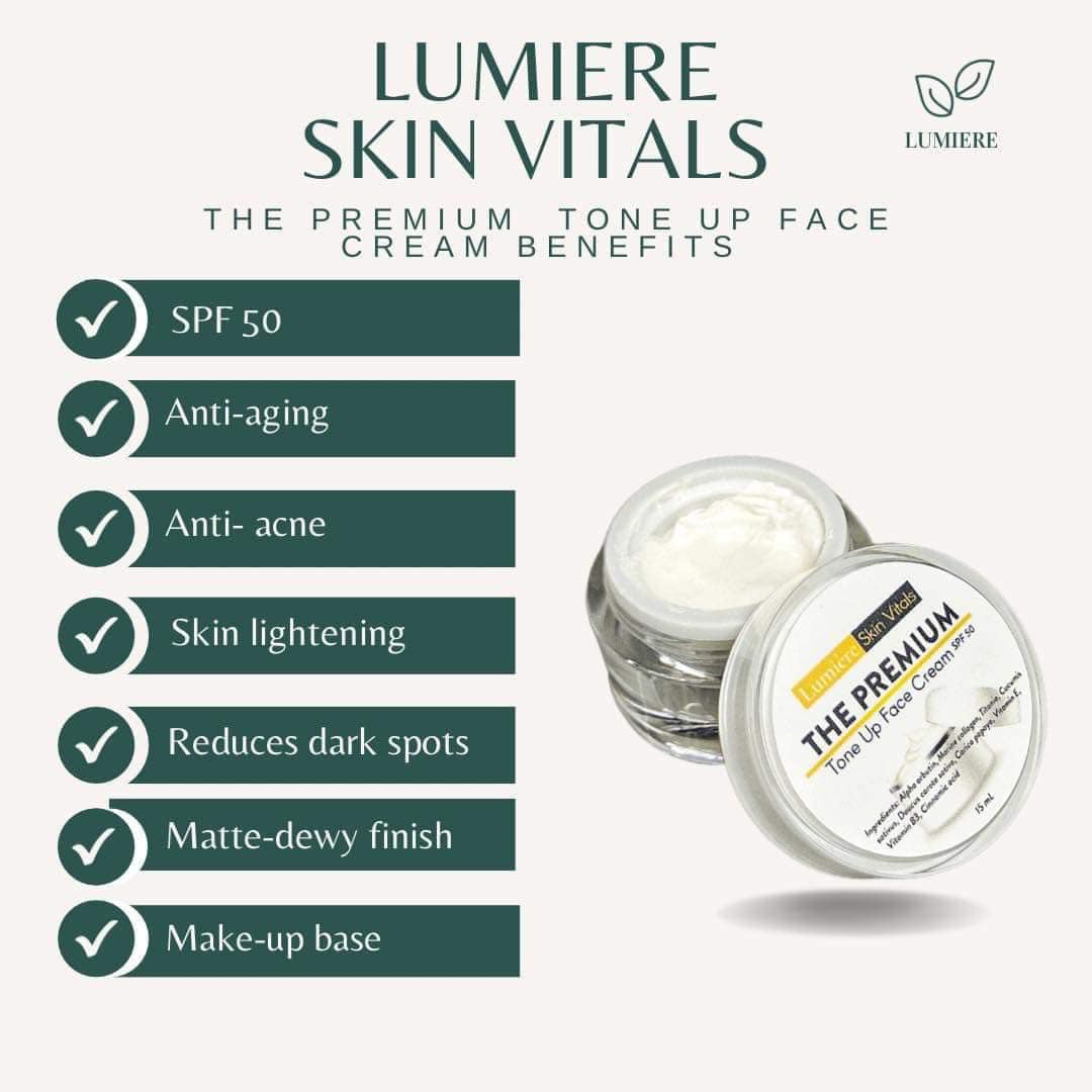 Lumiere Skin Vitals Tone Up Face Cream SPF50 - Jjoseon Beauty