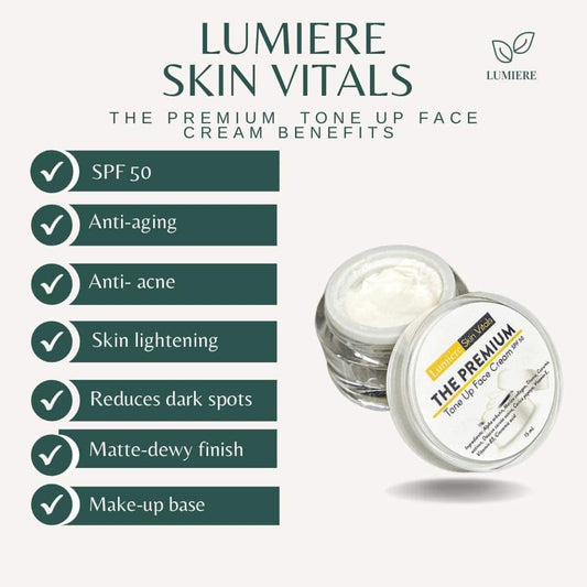 Lumiere Skin Vitals Tone Up Face Cream SPF50 - Jjoseon Beauty
