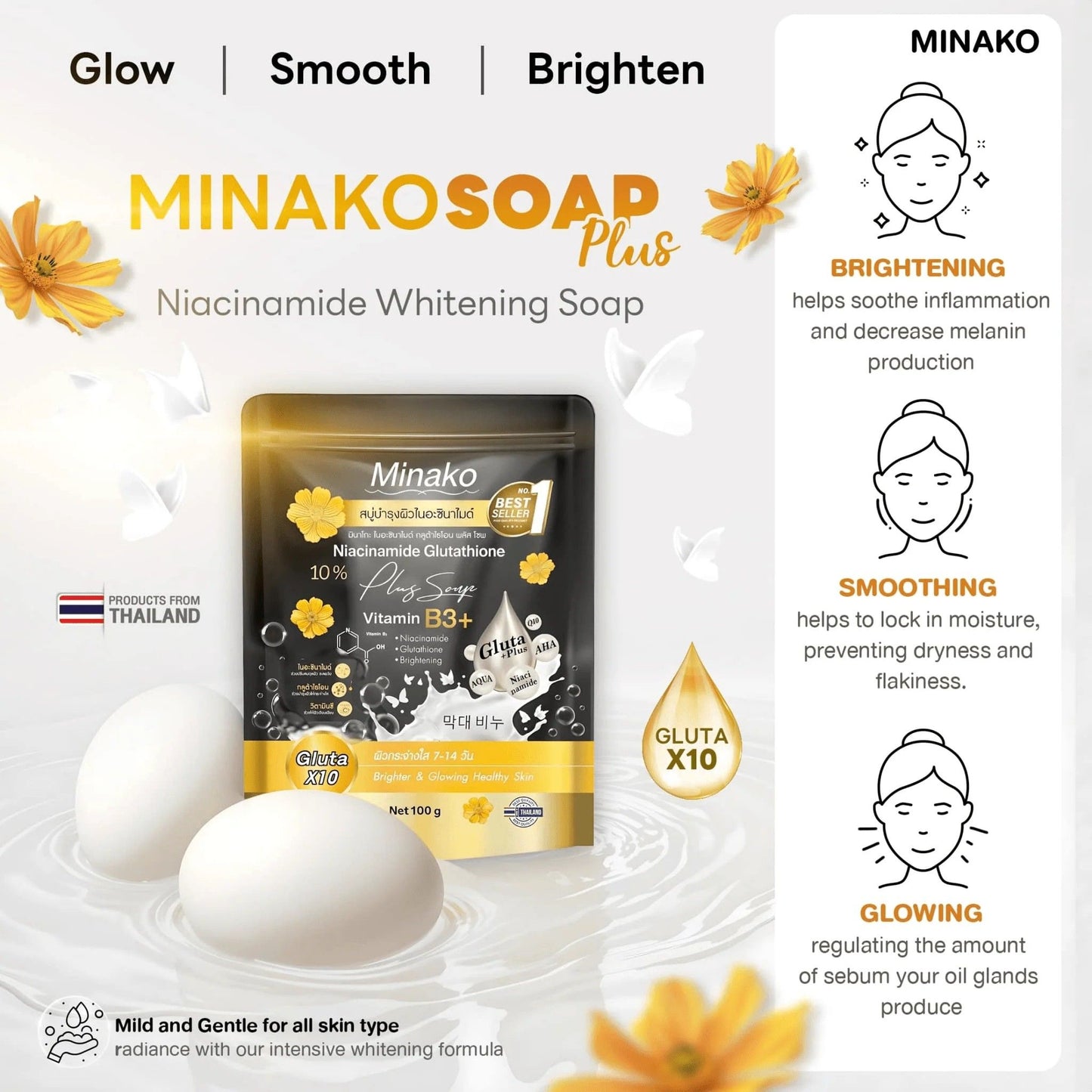 Niacinamide Glutathione 10% Plus Soap
