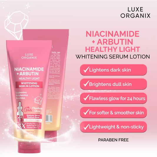 Luxe Organix Niacinamide + Arbutin Healthy Light Whitening Serum Lotion