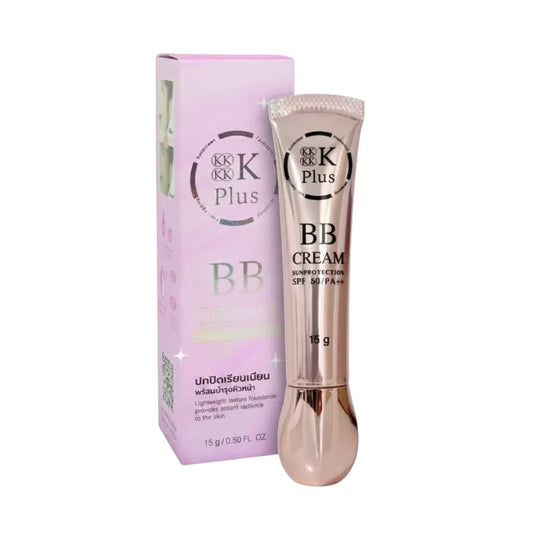 KK Plus BB Cream bottle and packaging on a white background