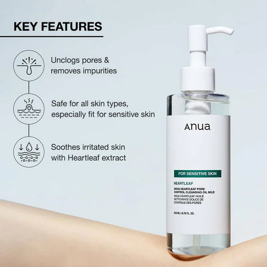 ANUA Heartleaf Pore Control Cleansing Oil MILD Dewy Demure Australia