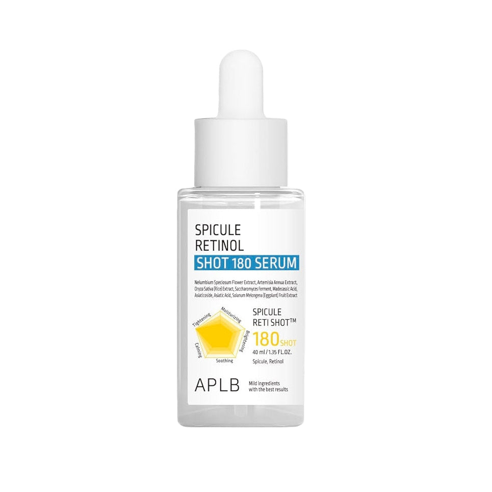 Skincare serum bottle with dropper on a white background