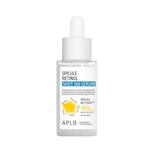 Skincare serum bottle with dropper on a white background