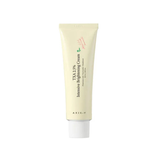 Tube of AXIS-Y Intensive Brightening Cream on a white background