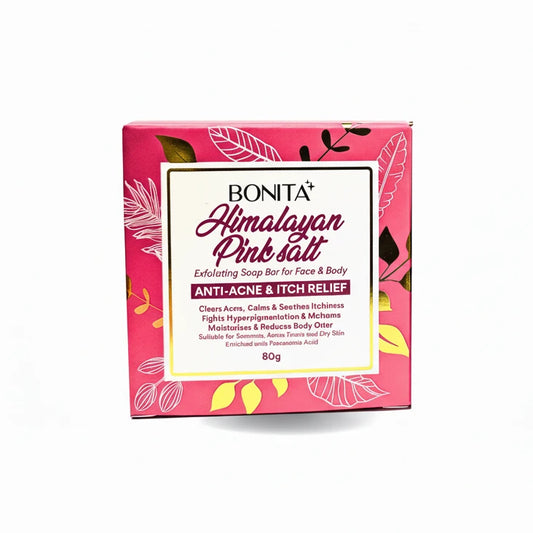 Bonita Himalayan Pink Salt soap bar packaging on a white background