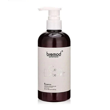 Bremod shampoo bottle with pump on a white background