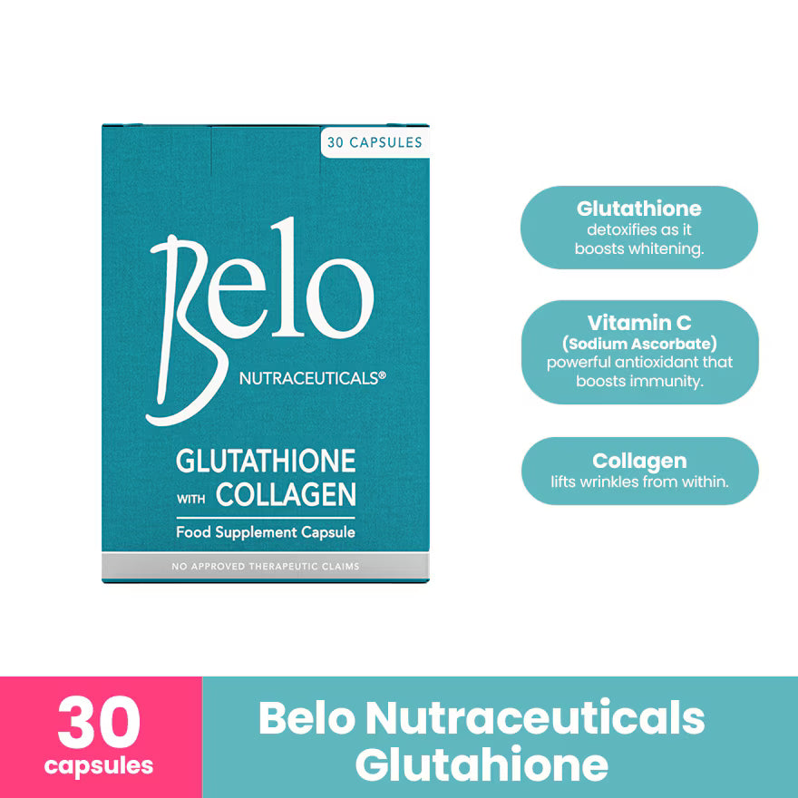 Belo Nutraceuticals Glutathione with Collagen Capsules Dewy Demure Australia