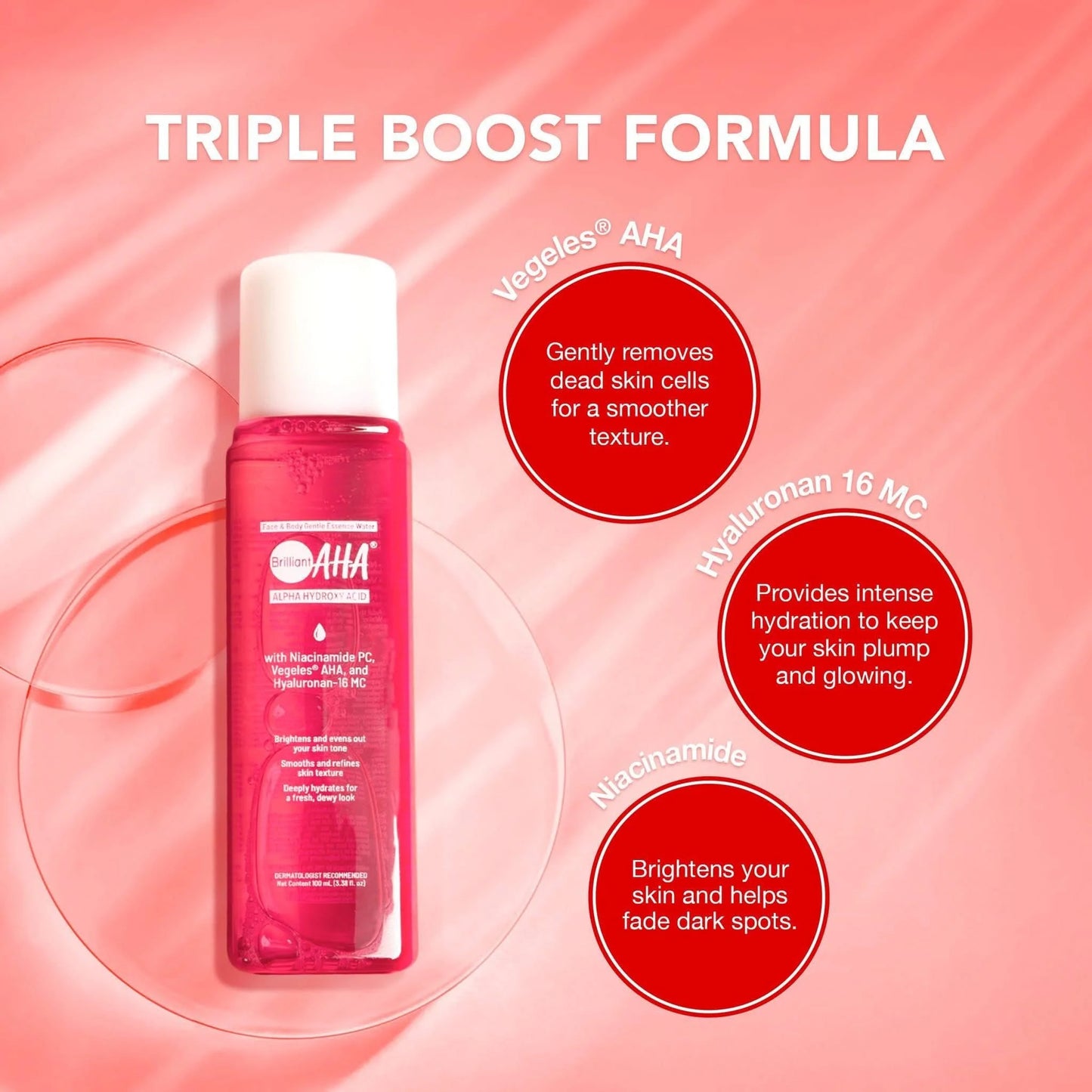Brilliant Skin Essentials AHA Gentle Essence Water Facial Toner