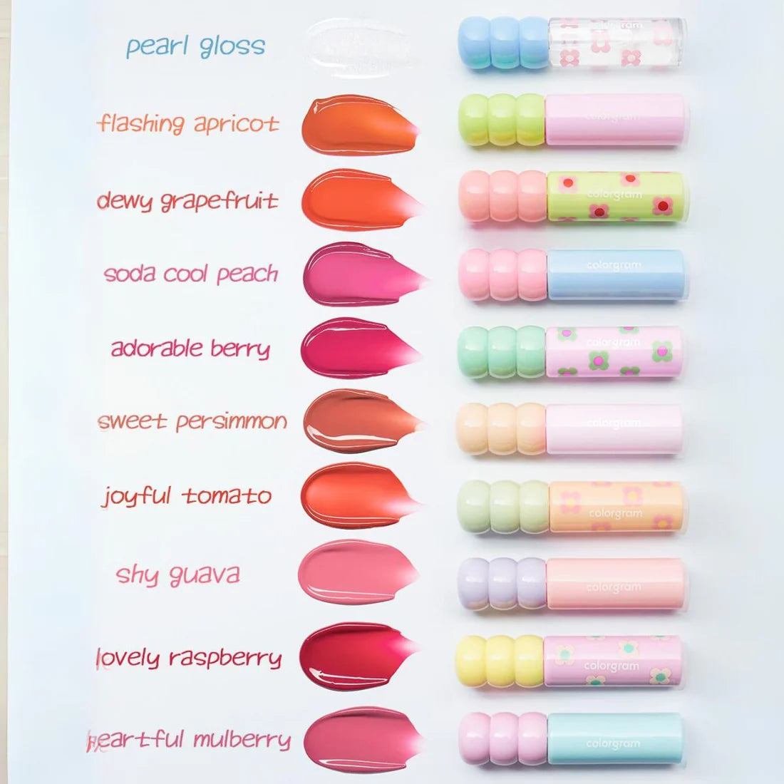 COLORGRAM Fruity Glass Tint Dewy Demure Asutralia colors