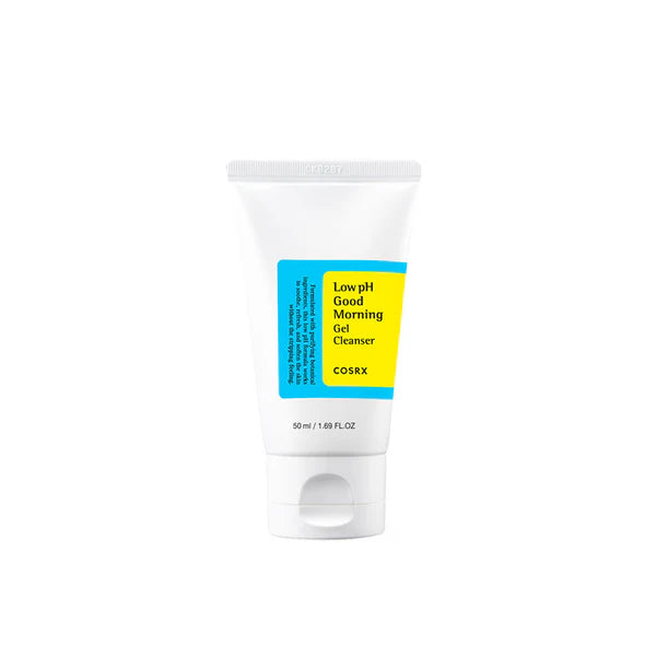 Cosrx Low pH Good Morning Gel Cleanser tube on a white background