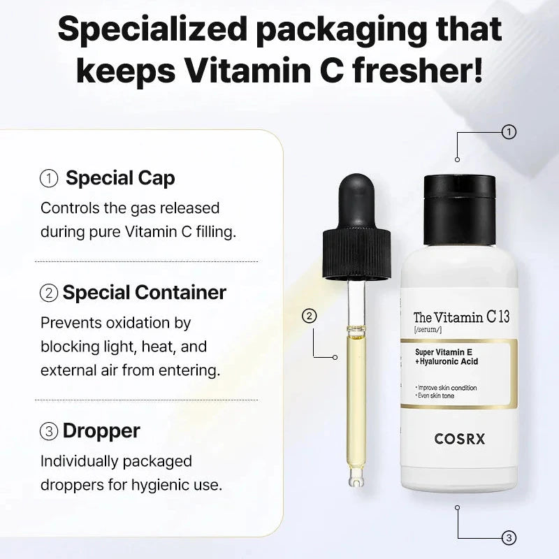 Cosrx skincare product with dropper and container on a light gray background