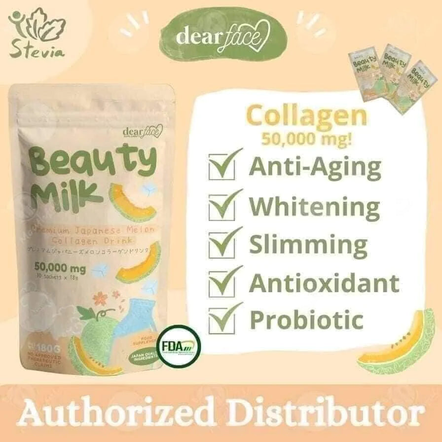  DEAR FACE Beauty Milk Melon Collagen Drink Dewy Demure Australia