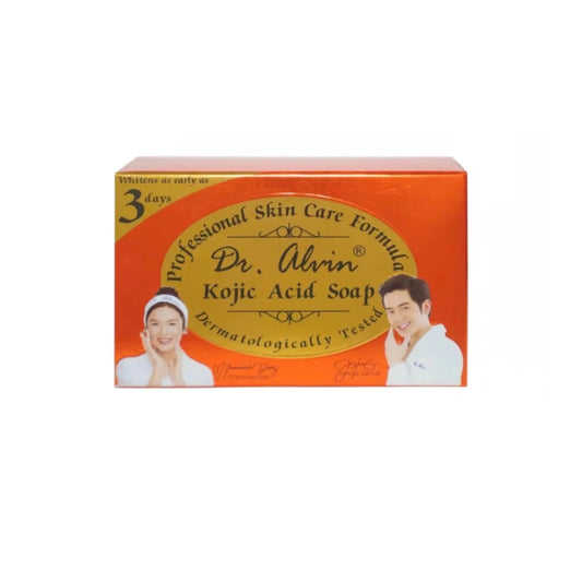 Box of Dr. Alvin Kojic Acid Soap on a white background