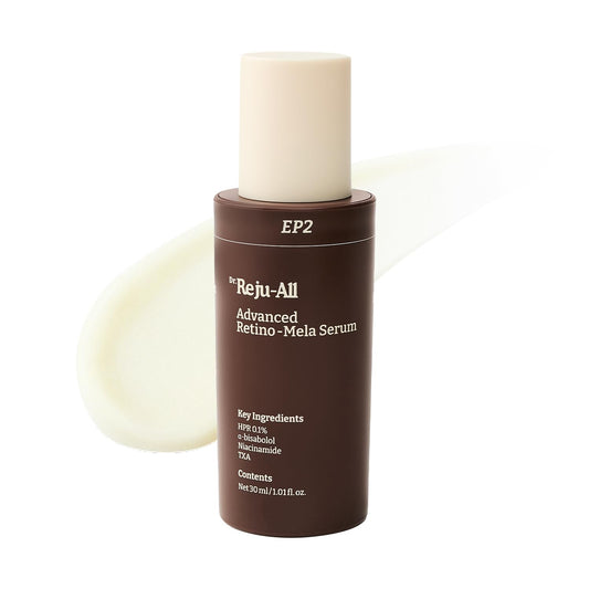 EP2 Reju-All Advanced Retino-Mela Serum bottle on a white background
