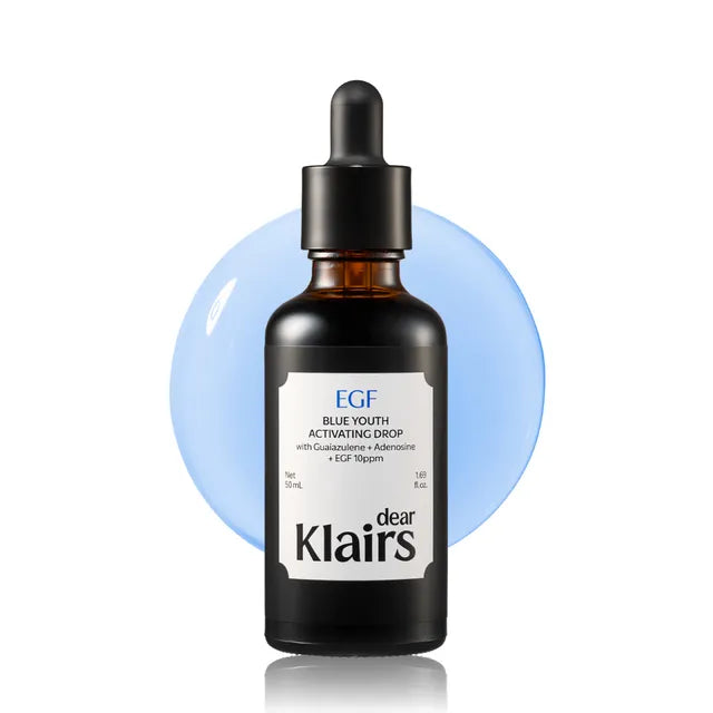 Klairs skincare dropper bottle on a white background