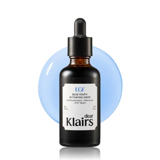 Klairs skincare dropper bottle on a white background