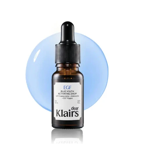 Klairs skincare dropper bottle on a white background