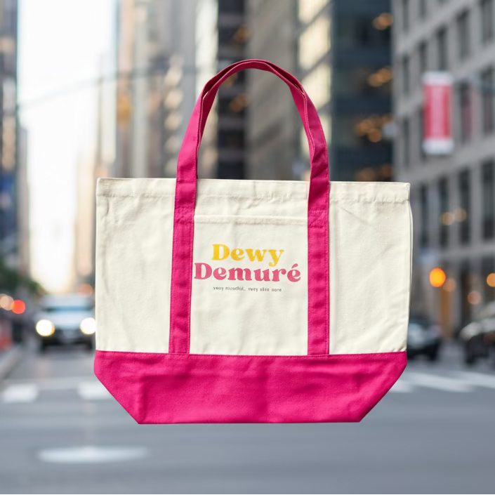 Dewy Demure Pink Tote Bag Australia