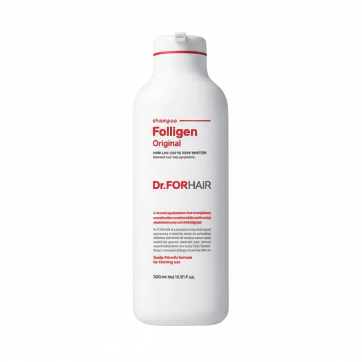 Dr. For Hair Folligen Original shampoo bottle on a white background