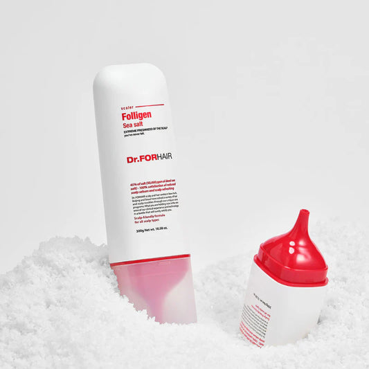 Dr. For Hair Folligen Sea Salt product with a red cap on a white background