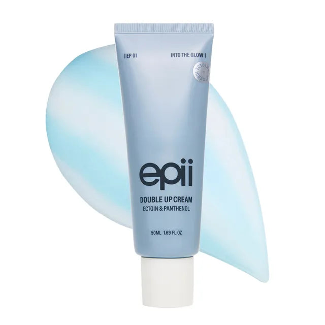 Tube of epii Double Up Cream on a white background