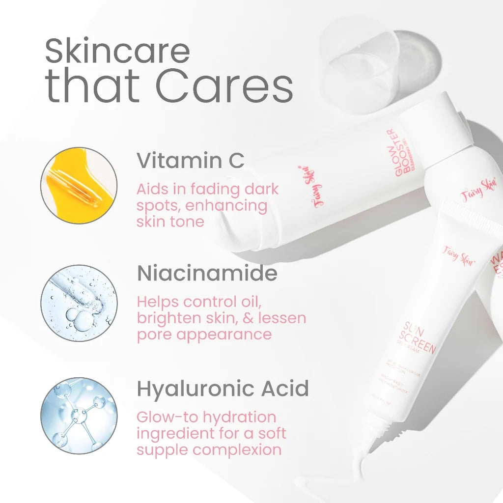 FAIRY SKIN Mild Facial Kit (Whitening & Hydrating) Dewy Demure Australia 