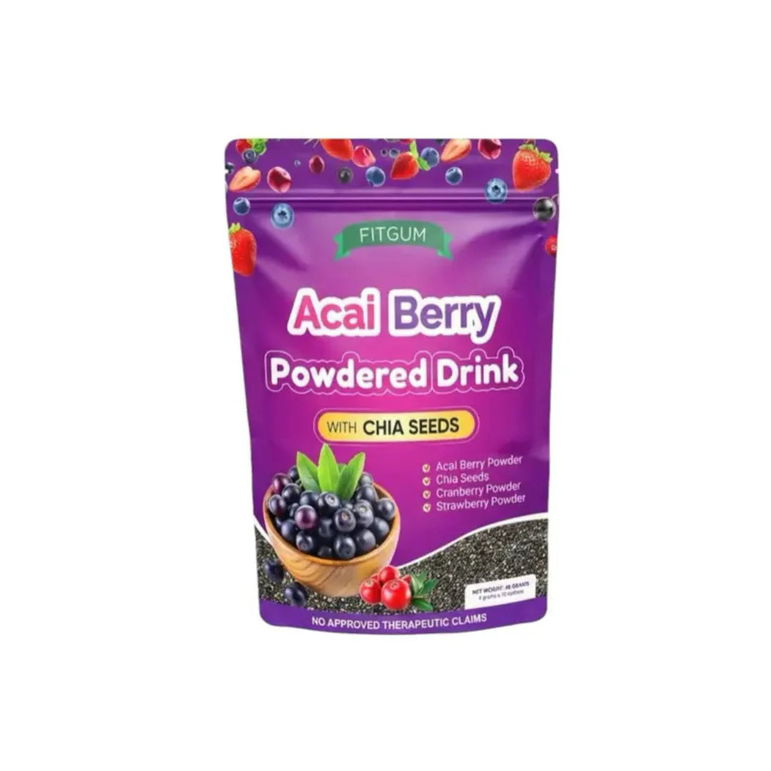 Fitgum Acai Berry Powdered Drink Dewy Demure Australia