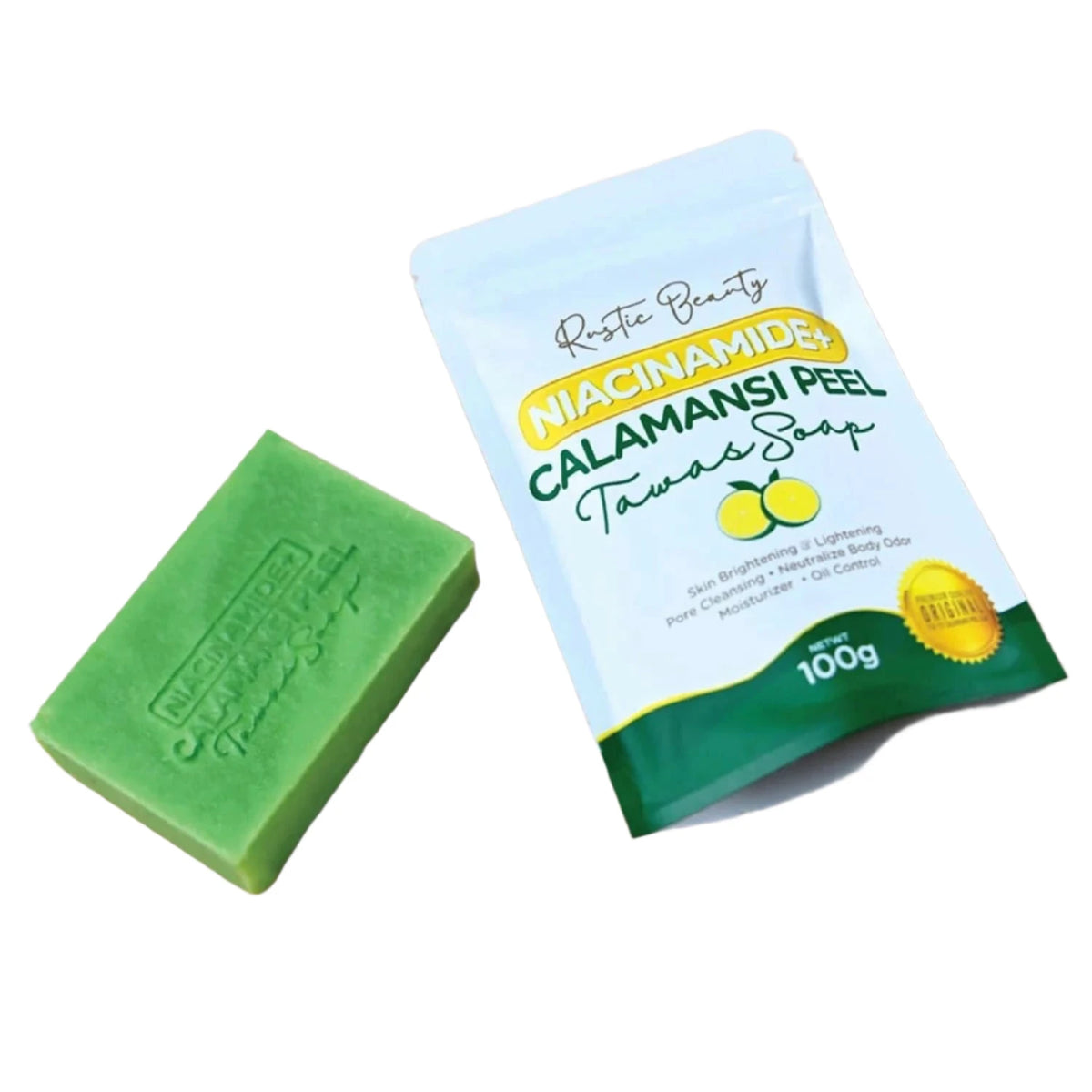 Rustic Beauty Niacinamide Calamansi Peel Tawas Soap Dewy Demure Australia