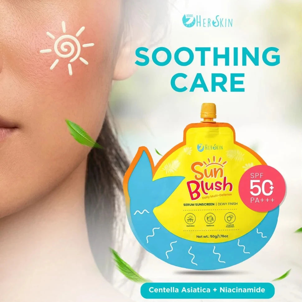 HERSKIN Sun Blush Daily Multi Defense Serum Sunscreen SPF 50 PA++++ Dewy Demure Australia