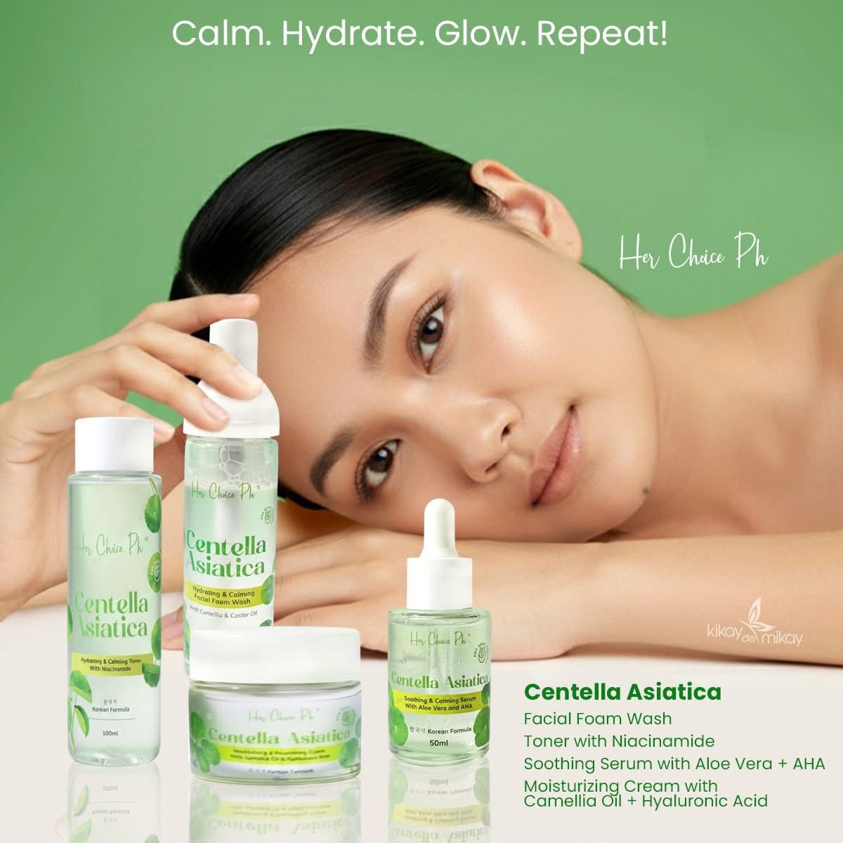 HER CHOICE PH Centella Asiatica Premium Repair Set Dewy Demure Australia